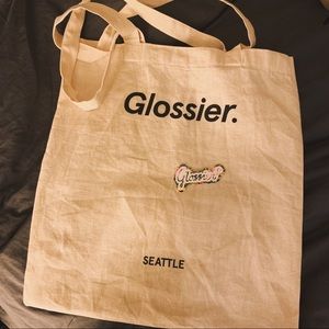 Rare Glossier Seattle Canvas Tote & Sticker